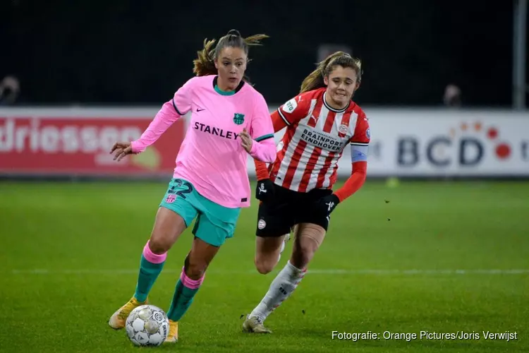PSV-vrouwen hard onderuit tegen Barcelona
