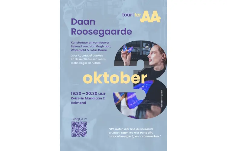 Kunstenaar Daan Roosegaarde geeft lezing bij Ter AA in Helmond